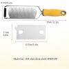 Multifunction Stainless Steel Lemon Zester and Cheese Grater, Manual Garlic and Ginger Shredder for Kitchen Use