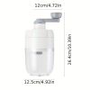 Manual Ice Planer and Crusher, Household Smoothie Ice Shaver and Small Handheld Ice Breaker for Kitchen Use