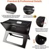 Portable & Foldable Outdoor Charcoal Grill for Tailgating. Durable Metal Build, Ideal for Camping, Picnics, RV Trips