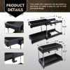 Organizers and Storage cabinet organizers and storage pull out drawers 2 hooks Black