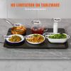 VEVOR Electric Warming Tray, 16.5" x 23.6" Portable Tempered Glass Heating Tray with Temperature Control (65-90°C), Perfect for Dinner, Catering