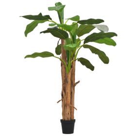 vidaXL Artificial Banana Tree with Pot, Green, 250cm for Home and Office Decor