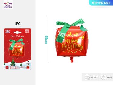 22-Inch Large Red Christmas Gift Box Decoration for Holiday Display
