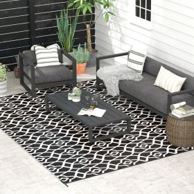 Polypropylene Outdoor Carpet, Weather-Resistant Area Rug for Patio, Deck, or Camping Use