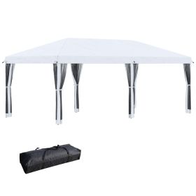Outsunny 10' x 20' Pop-Up Canopy Tent with Netting, Heavy-Duty Instant Sun Shelter for Outdoor Events (Color: White)