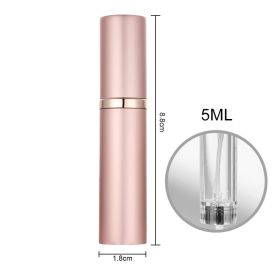 Refillable Travel Perfume Atomizer Spray Bottle for Portable Fragrance Storage and Sampling (Option: 5ML rose gold)