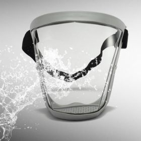 Full Face Clear Anti-Fog Face Shield, Reusable Transparent Protective Mask Cover for Everyday Safety Use (Option: Gray)