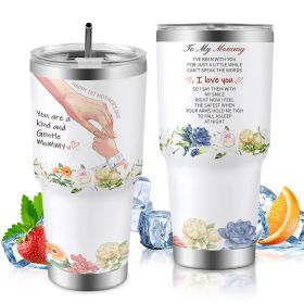 30oz Car Travel Cup with Lid, Reusable Drink Tumbler for Hot & Cold Beverages (Option: Style41)