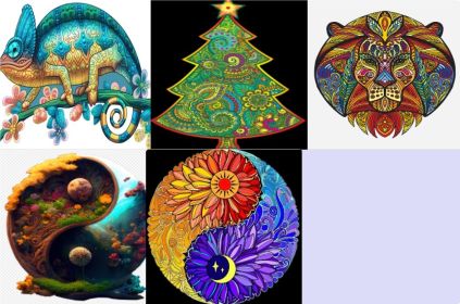 Animal-Shaped Wooden Jigsaw Puzzle, Colorful Elephant and Turtle Pieces Christmas Gift Puzzle for Kids and Family Play (Option: Set3-A3)