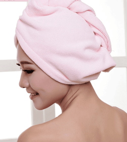 Women’s Hair Dryer Cap Towel, Absorbent Quick-Dry Hair Wrap for Reducing Frizz and Heat Damage After Shower (Option: Pink60x20cm)