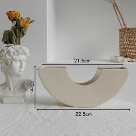Minimalist Ceramic Vase for Dry Flower Arrangements, Simplicity Home Décor Art Vase for Living Room Display (Option: F)