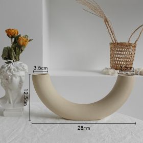 Minimalist Ceramic Vase for Dry Flower Arrangements, Simplicity Home Décor Art Vase for Living Room Display (Option: H)