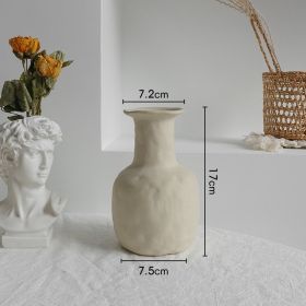 Minimalist Ceramic Vase for Dry Flower Arrangements, Simplicity Home Décor Art Vase for Living Room Display (Option: G)