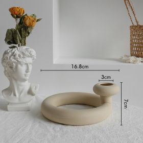 Minimalist Ceramic Vase for Dry Flower Arrangements, Simplicity Home Décor Art Vase for Living Room Display (Option: E)