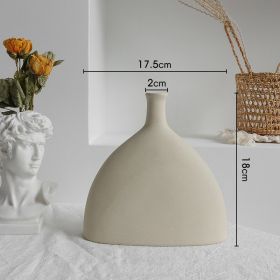 Minimalist Ceramic Vase for Dry Flower Arrangements, Simplicity Home Décor Art Vase for Living Room Display (Option: B)
