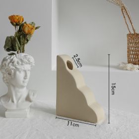 Minimalist Ceramic Vase for Dry Flower Arrangements, Simplicity Home Décor Art Vase for Living Room Display (Option: D)