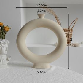 Minimalist Ceramic Vase for Dry Flower Arrangements, Simplicity Home Décor Art Vase for Living Room Display (Option: I)