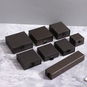 Jewelry Packaging Box with Drawer Storage Tray for Bracelets, Necklaces, Rings, and Earrings (Option: Coffee-5.5X5.5X4cm)