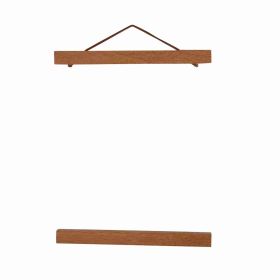 Modern Magnetic Poster Frame Hanger, 50cm Teak Wood Artwork Display with Sawdust Finish for DIY Prints and Photos (Option: 21CM)