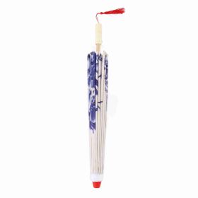 Handmade Windproof Chinese Classical Dance Umbrella for Women, Pink Performance Parasol for Dance, Stage, and Photos (Color: Blue)