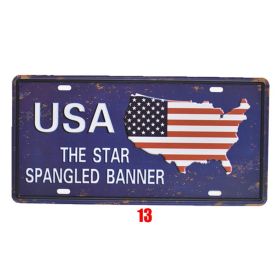 Vintage Tin Painting Wall Art, Retro Metal Sign Decor for Home, Bar, Café, or Garage Display (Option: 013)