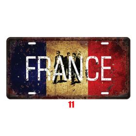 Vintage Tin Painting Wall Art, Retro Metal Sign Decor for Home, Bar, Café, or Garage Display (Option: 011)