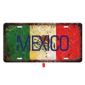 Vintage Tin Painting Wall Art, Retro Metal Sign Decor for Home, Bar, Café, or Garage Display (Option: 09)