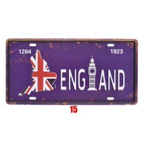 Vintage Tin Painting Wall Art, Retro Metal Sign Decor for Home, Bar, Café, or Garage Display (Option: 015)