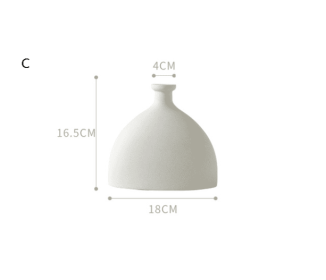 Nordic Style Ceramic Decorative Vase for Modern Home Decor (Option: C)
