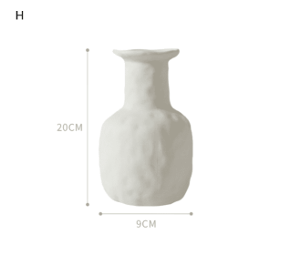 Nordic Style Ceramic Decorative Vase for Modern Home Decor (Option: H)