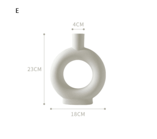 Nordic Style Ceramic Decorative Vase for Modern Home Decor (Option: E)