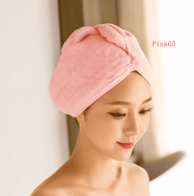 Women’s Hair Dryer Cap Towel, Absorbent Quick-Dry Hair Wrap for Reducing Frizz and Heat Damage After Shower (Option: 5pcs Pink65)