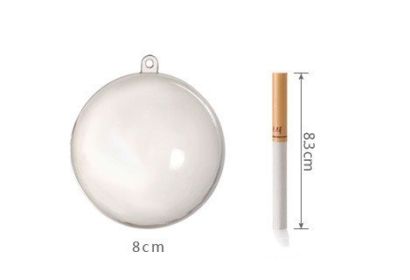 Hollow Plastic Hanging Ball Decoration, PS Clear Ornament Ball for DIY Crafts, Events, and Home Décor (Option: 80mm)