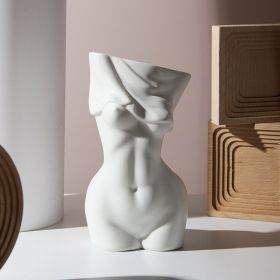Human Body Shape Ceramic Vase for Modern Art and Home Decor (Option: D)