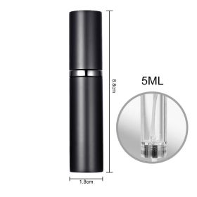 Refillable Travel Perfume Atomizer Spray Bottle for Portable Fragrance Storage and Sampling (Option: 5ML matte black)
