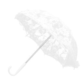 Lace Embroidery Craft Flower Umbrella, Mini Decorative Parasol for Children’s Stage Performance, Dance, and Photo Props (Color: White)