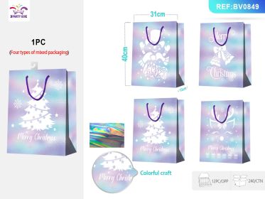 Christmas Colorful Hot Pot Gift Bag, Festive Holiday Party Favor and Gift Packaging Bag for Seasonal Gifting (Option: XL)