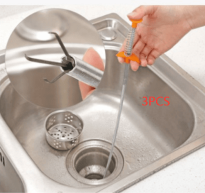 60CM Hair Cleaner Drain Clog Remover (Option: Yellow 60cm 3pcs)