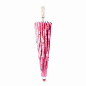 Handmade Windproof Chinese Classical Dance Umbrella for Women, Pink Performance Parasol for Dance, Stage, and Photos (Color: Pink)