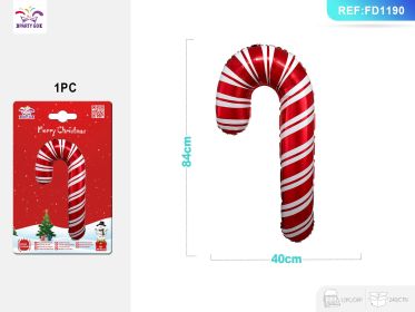 18-Inch Christmas Foil Balloon with Santa Claus and Snowman Design, Circular Aluminum Party Balloon (1 Piece) (Option: 1pc)