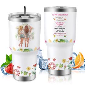 30oz Car Travel Cup with Lid, Reusable Drink Tumbler for Hot & Cold Beverages (Option: Style9)
