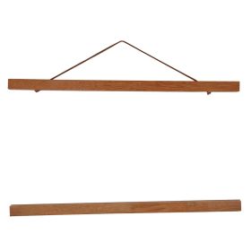 Modern Magnetic Poster Frame Hanger, 50cm Teak Wood Artwork Display with Sawdust Finish for DIY Prints and Photos (Option: 40CM)