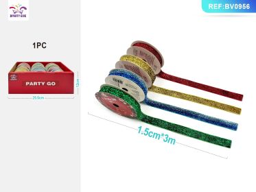 Christmas Decorative Ribbon for Gift Wrapping, Tree Trimming, Wreaths, and Holiday Craft Decorations (Option: C)