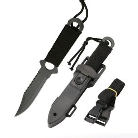 Durable Outdoor Knife with Sharp Blade and Sturdy Handle for Camping, Hiking and Adventure Use (Option: The black fox bent over)