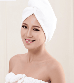 Women’s Hair Dryer Cap Towel, Absorbent Quick-Dry Hair Wrap for Reducing Frizz and Heat Damage After Shower (Option: White60x20cm)