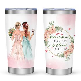 20oz Car Travel Cup with Lid, Reusable Drink Tumbler for Hot & Cold Beverages (Option: Style11)