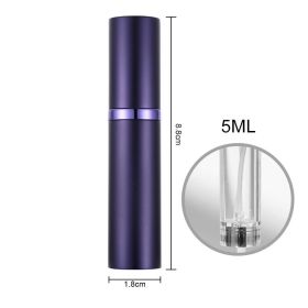 Refillable Travel Perfume Atomizer Spray Bottle for Portable Fragrance Storage and Sampling (Option: 5ML Confused Purple)