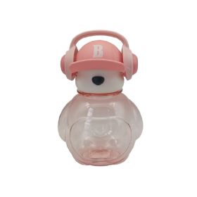 BSB-517 Bear Headset Water Cup, Kids Drinking Cup with Cute Cartoon Design (Color: Pink)