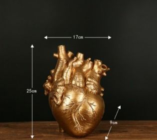 Nordic Style Sculptural Flower Vase, Artistic Shape Ceramic Plant Pot for Desktop Home Décor and Gift Display (Option: Gold-Big)
