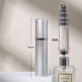 Refillable Travel Perfume Atomizer Spray Bottle for Portable Fragrance Storage and Sampling (Option: 9ML Silver)